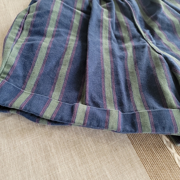 Sostanza vintage highwaist Jean shorts Sz 12 striped blue grey, pink - Picture 5 of 10